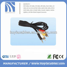 3.5mm to 3rca male to male cable 1.5m